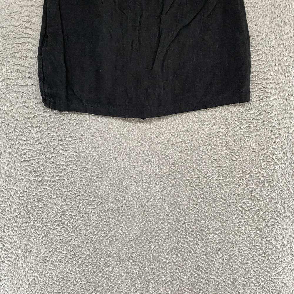 Abercrombie & Fitch Linen Mini Skirt Womens‎ Small Black Lined Pencil Summer - Picture 9 of 12